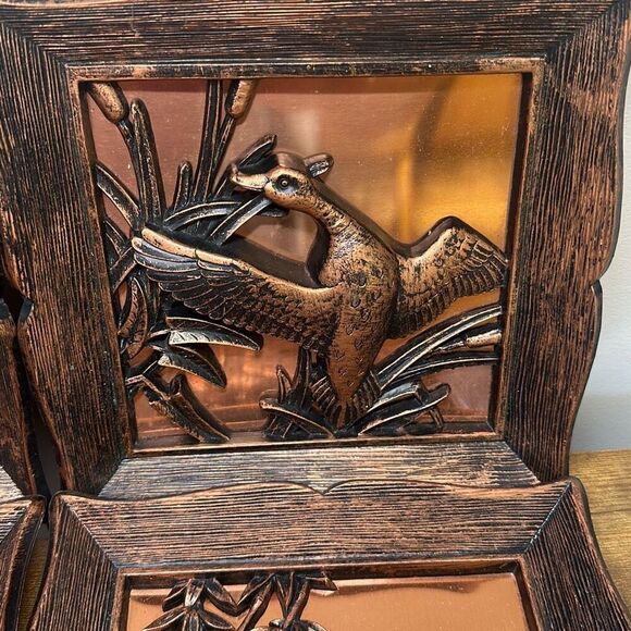 Vintage 3D Copper Craft Guild Pheasant Turkey Quail Wild Bird Wall Hanging 1963 - Picture 4 of 8